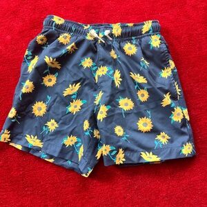 Bermies Sunflower Kids Bottoms in Blue and Yellow-Size 8 years old